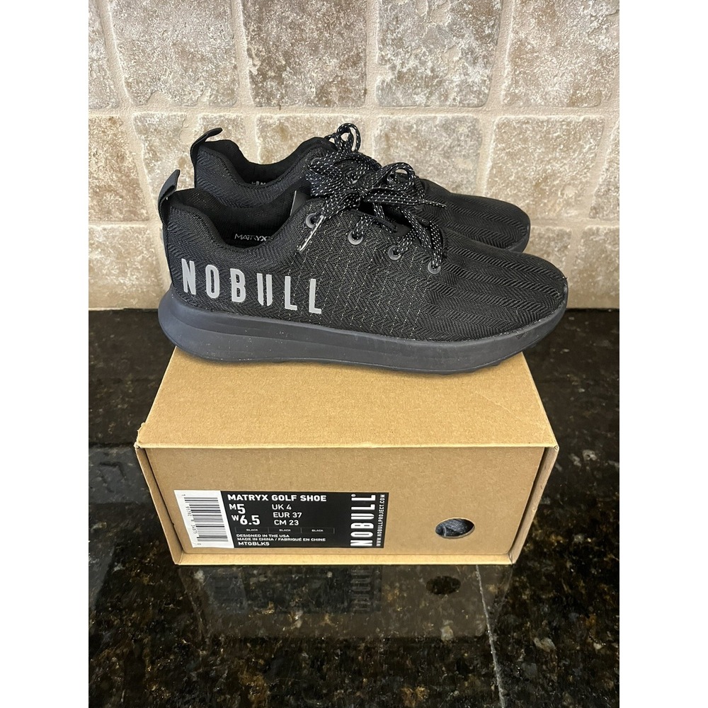 No Bull Matryx Golf Black Spikeless Golf Shoes Men Size 5 Women 6.5 With Box